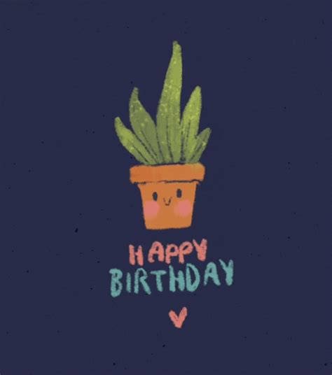 Happy Birthday Happy Plant GIF | GIFDB.com