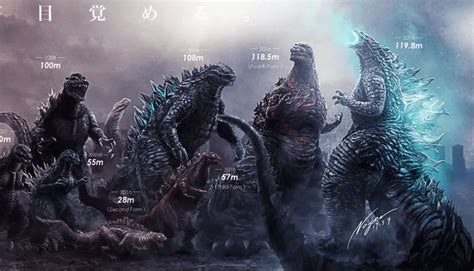 Artist's Epic Godzilla Size Chart Highlights How Much the King of the ...