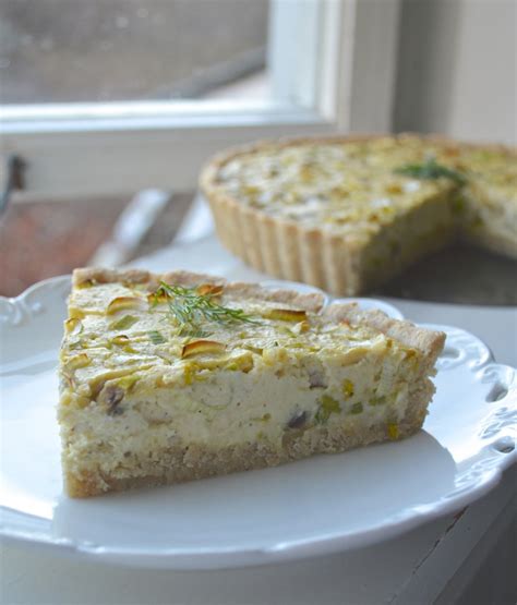 Leek and Mushroom Vegan Quiche - The Vegan Food Blog