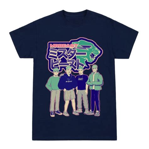 Mr Beast T-shirts - Mr Beast Friends Anime Squad Classic T-shirt | Mr ...