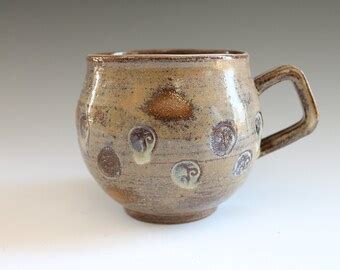 Coffee Mug Handmade Stoneware Pottery Mug Olive by InsCeramics