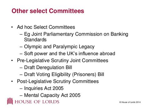 Procedure of House of Lords Select Committees