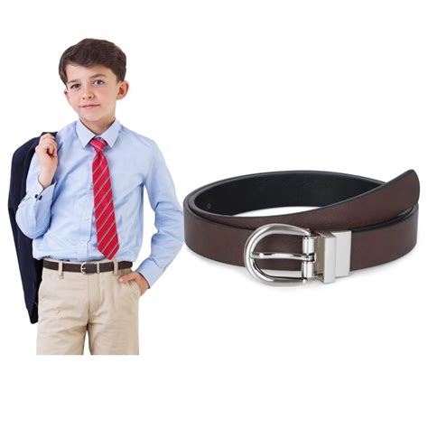 JASGOOD Boys Reversible Belts Kids Leather Belt for Boys School Uniform ...