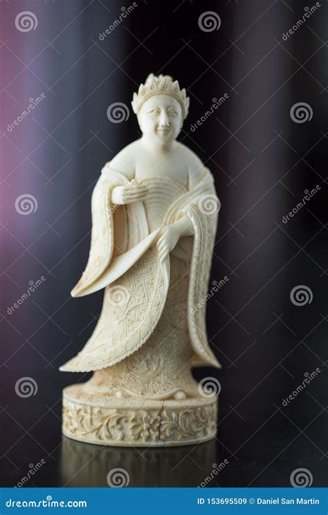 Carved Ivory Chess Pieces. Collection Pieces Stock Image - Image of ...