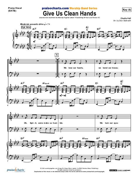 Give Us Clean Hands Sheet Music PDF (Charlie Hall) - PraiseCharts