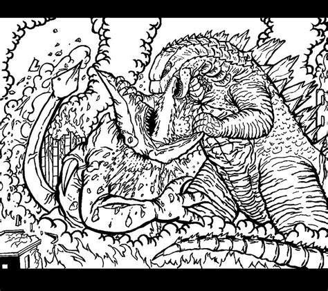 Godzilla Vs Destroyah Coloring Page Hobby Place - Coloring Home