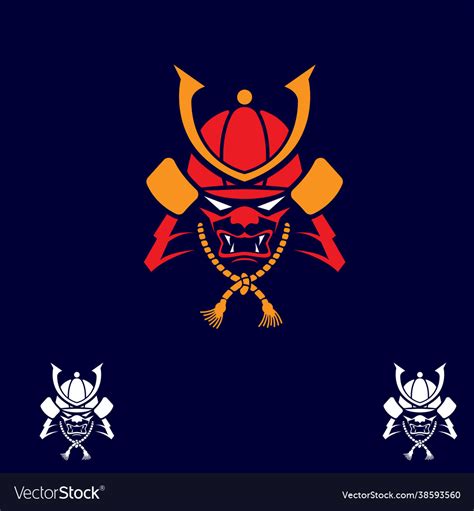 Samurai head symbol Royalty Free Vector Image - VectorStock