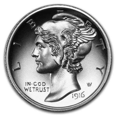 2 oz Silver Ultra High Relief Round - Mercury Dime - Walmart.com - Walmart.com