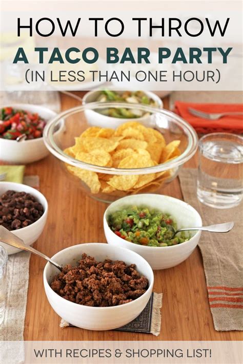 How To Throw A Taco Bar Party - In Sonnet's Kitchen | Taco bar party, Taco bar, Food