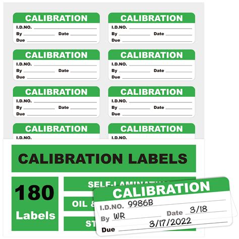 Buy Aelop Premium Self-Laminating Calibration Labels, Waterproof Write ...