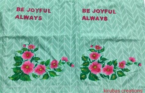 Floral Cotton Hand-painted pillow covers at Rs 590/pair in Chennai | ID: 2853004382688