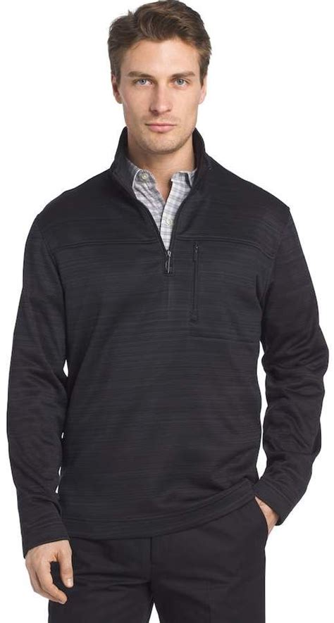 Big & Tall Van Heusen Traveler Regular-Fit Performance Quarter-Zip ...