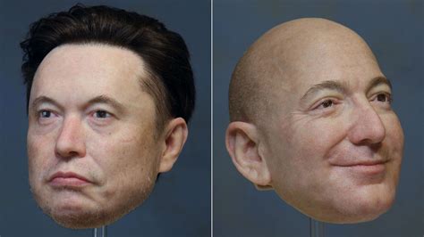 "Hyperrealistic" face masks: Hyperflesh artist models masks of Elon Musk, Jeff Bezos