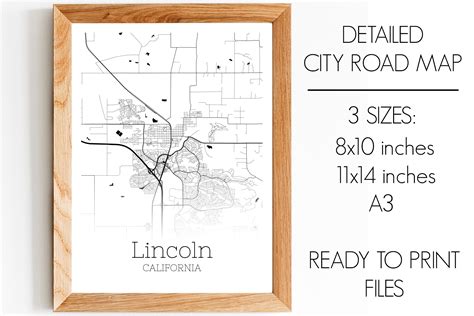 Lincoln California City Map Graphic by SVGExpress · Creative Fabrica