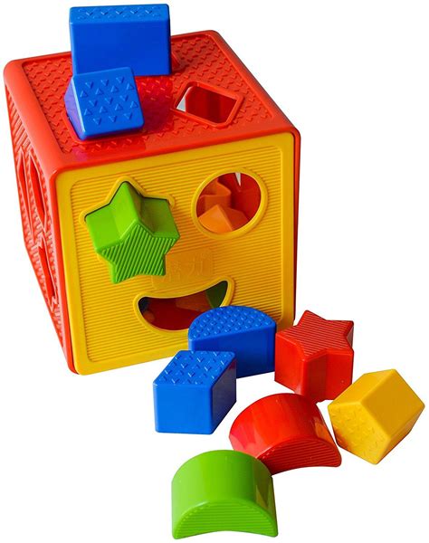 Baby Blocks Shape Sorter Toy - Childrens Blocks Includes 18 Shapes ...