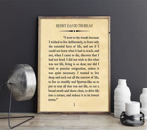 Henry David Thoreau Walden Book Quote Walden Quote Large Book Art Book Wall Art Walden Wood ...