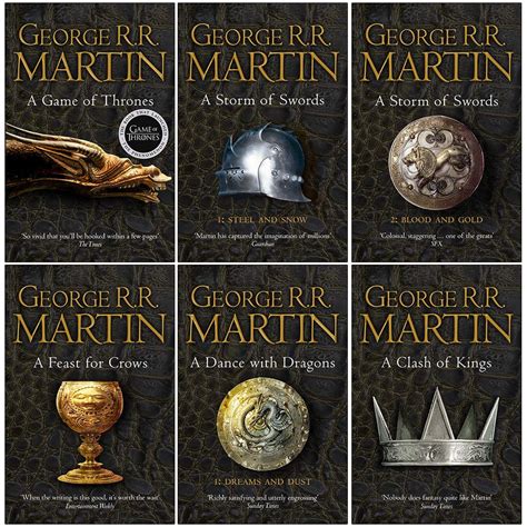 A Song of Ice and Fire Series 6 Books Collection Set By George R.R. Martin | The Book Bundle