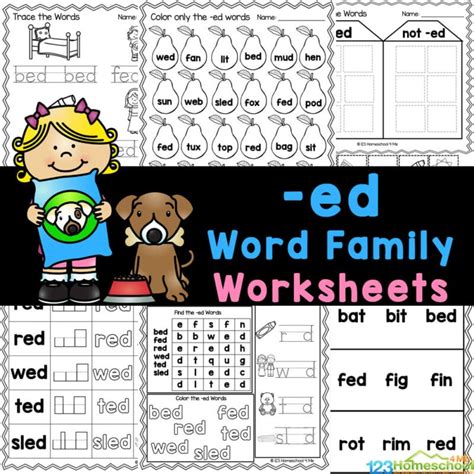 Et Word Family Worksheets Kindergarten