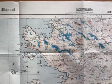 ORIGINAL WW2 GERMAN Military Map Of Ullapool, Scotland 8/39 £8.00 ...