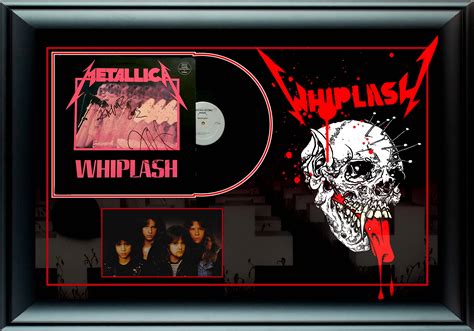 Charitybuzz: Metallica Signed Framed Whiplash Album Display