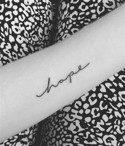 Hope Script Tattoo