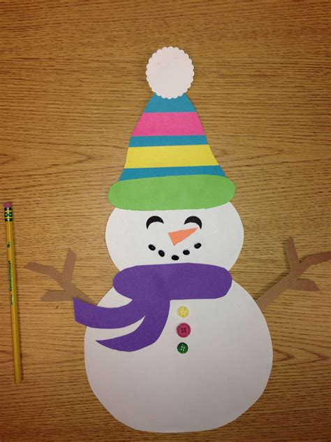 Snowman Crafts For Kindergarten