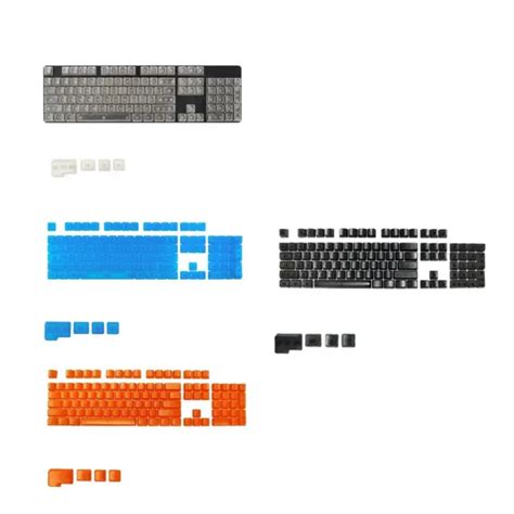 DIY TRANSPARENT KEYCAPS Matte Treatment Mechanical Keyboards RGB Clear ...