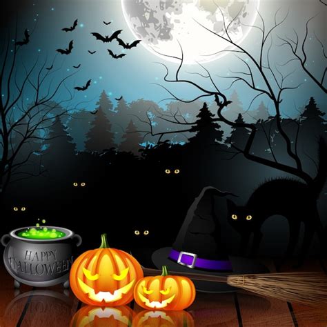 Premium Vector | Halloween party background