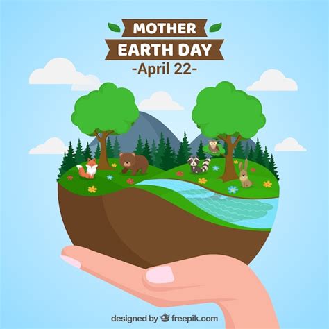 Happy mother earth day background | Free Vector