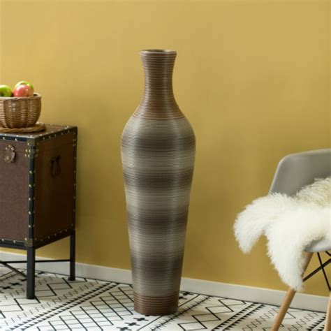 Uniquewise Brown Decorative Floor Vase Classic Neat Tall Freestanding Flower Holder, 1 - Kroger