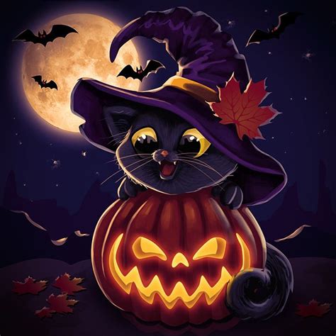 Halloween cat on Behance | Halloween cat, Halloween pictures, Halloween ...