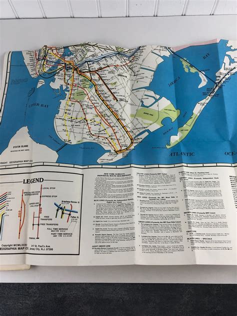 Vintage New York City Subway Map 1981 Original Not a | Etsy