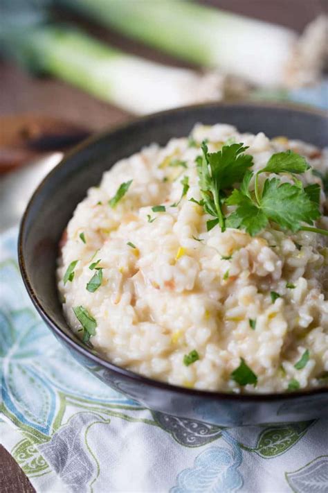 Cheesy Leek and Bacon Risotto - LemonsforLulu.com