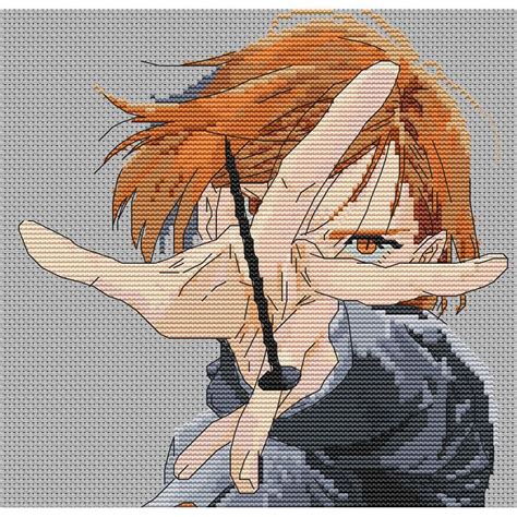 My collection of anime cross stitch patterns from jujutsu kaisen 11 pics – Artofit