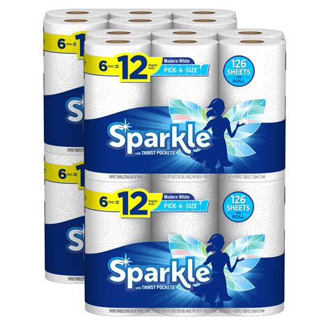 Sparkle Paper Towels, 24 Double Rolls, Pick-A-Size - Walmart.com - Walmart.com