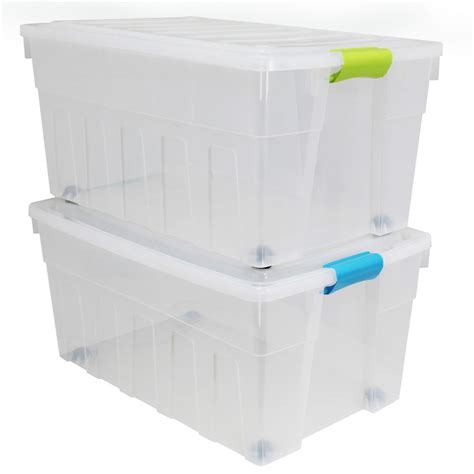 120L Plastic Storage Bin Box Large Container Drawer Wardrobe Shoes Toys Clothes | eBay