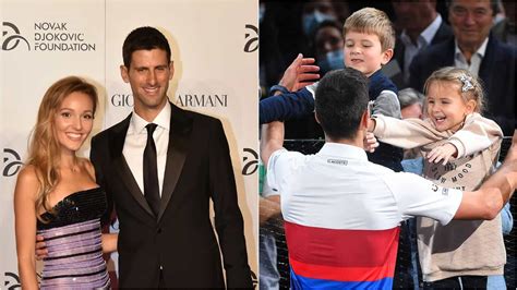 Who is Novak Djokovic's wife and how many children do they have?