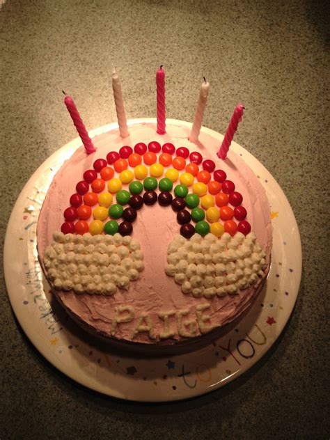 Rainbow cake made with skittles. | How to make cake, Holiday recipes ...