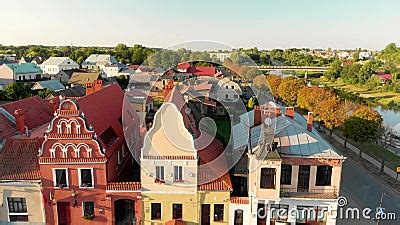 Aerial View of the Old Market Square in the Town of Kedainiai ...