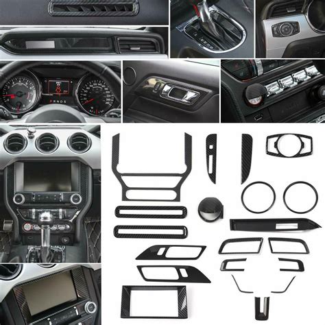 20PCS Carbon Fiber Interior Accessories Decor Trim Kits for Ford ...