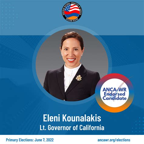 ANCA-WR Endorses Eleni Kounalakis for Lieutenant Governor of California ...