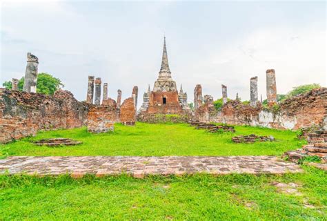 Beautiful Old Architecture Historic of Ayutthaya in Thailand Stock Photo - Image of religion ...