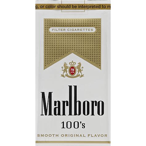 Marlboro Cigarettes, Filter, Gold Pack, 100's | Cigarettes | Quality Foods