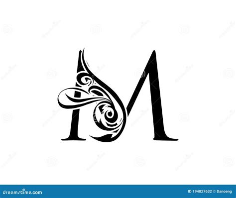 Elegant Letter M. Graceful Royal Style. Calligraphic Arts Logo Stock Illustration - Illustration ...