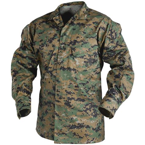 HELIKON US TACTICAL MENS COMBAT SHIRT MILITARY JACKET ARMY COAT DIGITAL WOODLAND | eBay