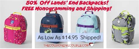 Lands End Backpacks- As Low As $14.50 Monogrammed and Shipped ...