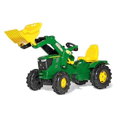 John Deere Farm Tractor with Loader Pedal Riding Toy - Walmart.com