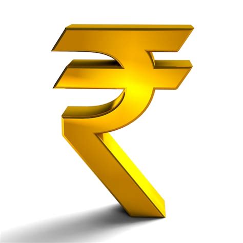 Premium Photo | Rupee currency sign symbols gold color 3d render ...