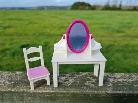 PLAYMOBIL DRESSING TABLE and Chair, Bedroom Furniture, Mirror $3.77 - PicClick