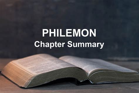 Philemon Chapter Summary